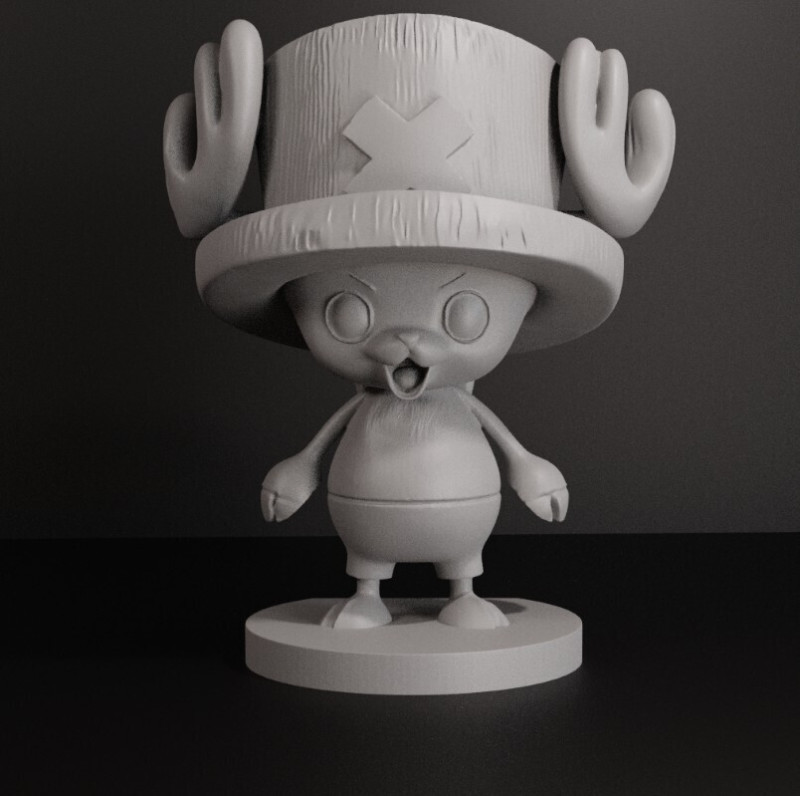 Chopper one piece - Pre-Supported STL 3D Print Model .c4d .max .obj .3ds .fbx .stl .blend 