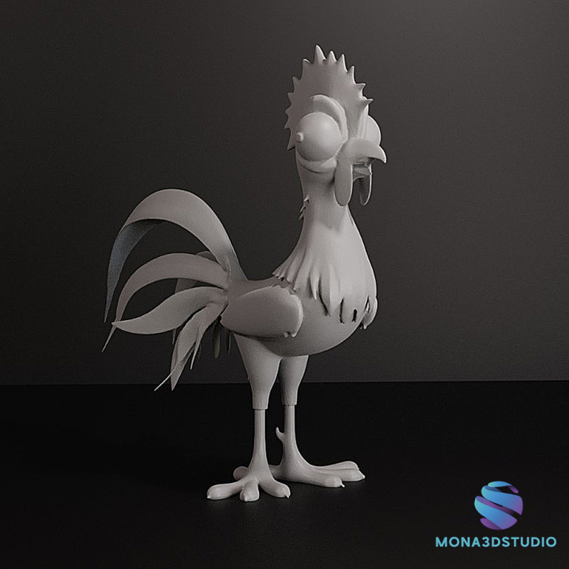Figure of chicken from moana Modello di stampa 3D .c4d .max .obj .3ds .fbx .stl .blend 
