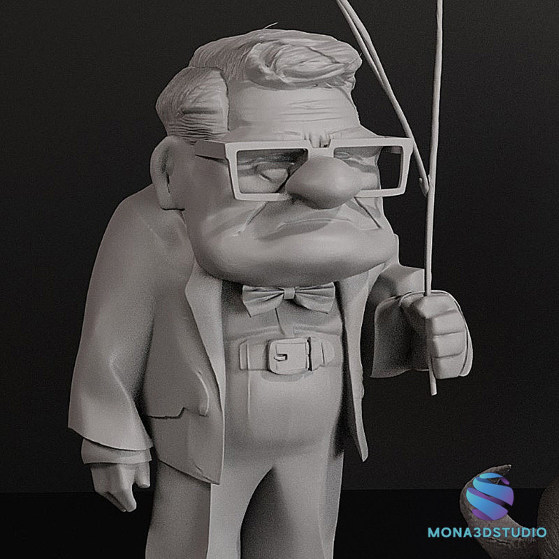 UP Collection 3 Detailed STL Models Carl with Balloons Russell Dug 3D प्रिंट मॉडल .c4d .max .obj .3ds .fbx .stl .blend 