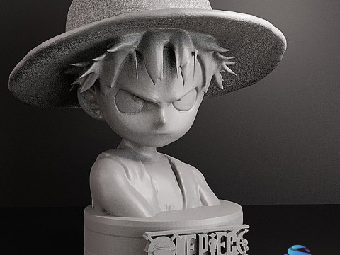 Little Luffy Bust one piece 3D Baskı Modeli