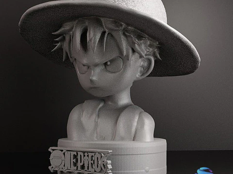 Little Luffy Bust one piece 3D Print Model