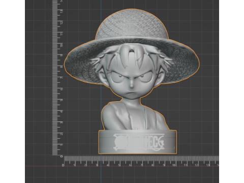 Jednoczęściowe popiersie Małego Luffy'ego Model do druku 3D