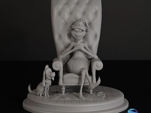 The Grinch 3D Diorama Christmas Edition 3D Print Model