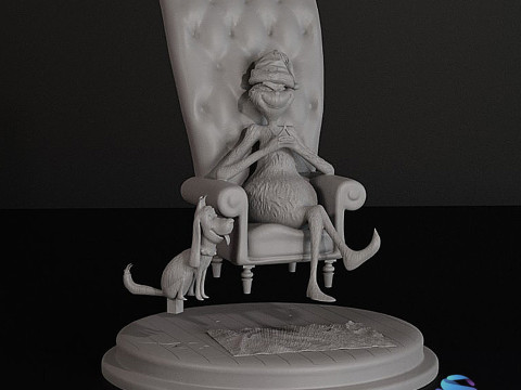 Грінч 3D Діорама Різдвяне видання 3D Принт Модель