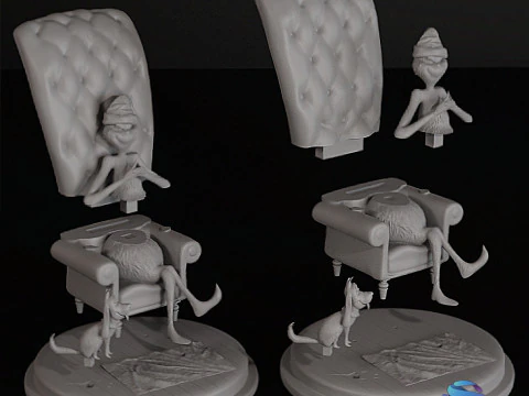 The Grinch 3D Diorama Christmas Edition 3D Print Model