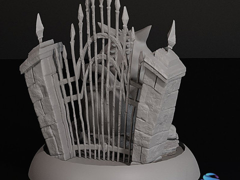 Gengar Pokemon Halloween Diorama Multi-bagian 3D STL yang Dapat Dicetak Model Cetak 3D
