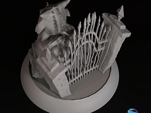 Gengar Pokmon Halloween Diorama Multi-part 3D Printable STL 3D Print Model