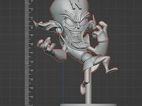 Doctor Neo Cortex Crash Bandicoot - Anahtarlık Modeli 3D Baskı Modeli