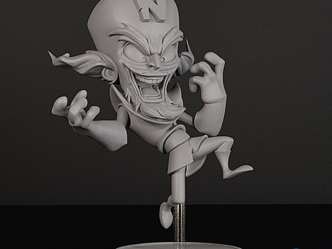 Doctor Neo Cortex Crash Bandicoot - Anahtarlık Modeli 3D Baskı Modeli
