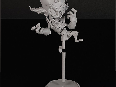 Doctor Neo Cortex Crash Bandicoot - Anahtarlık Modeli 3D Baskı Modeli