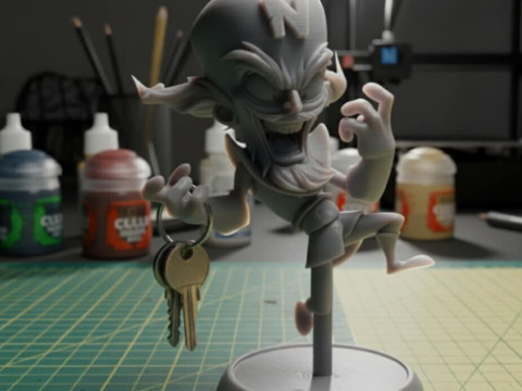 Doctor Neo Cortex Crash Bandicoot - Anahtarlık Modeli 3D Baskı Modeli
