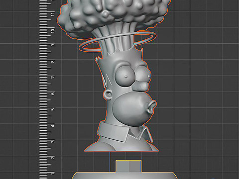Homer Simpson Nuke Head 3D Printable STL 3D Print Model
