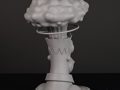 Homer Simpson Nuke Head 3D Printable STL 3D Print Model