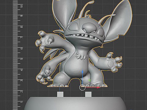 ステッチ 4 アーム パワーアップ 3D 印刷可能 3Dプリントモデル