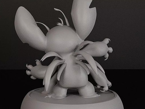 ステッチ 4 アーム パワーアップ 3D 印刷可能 3Dプリントモデル