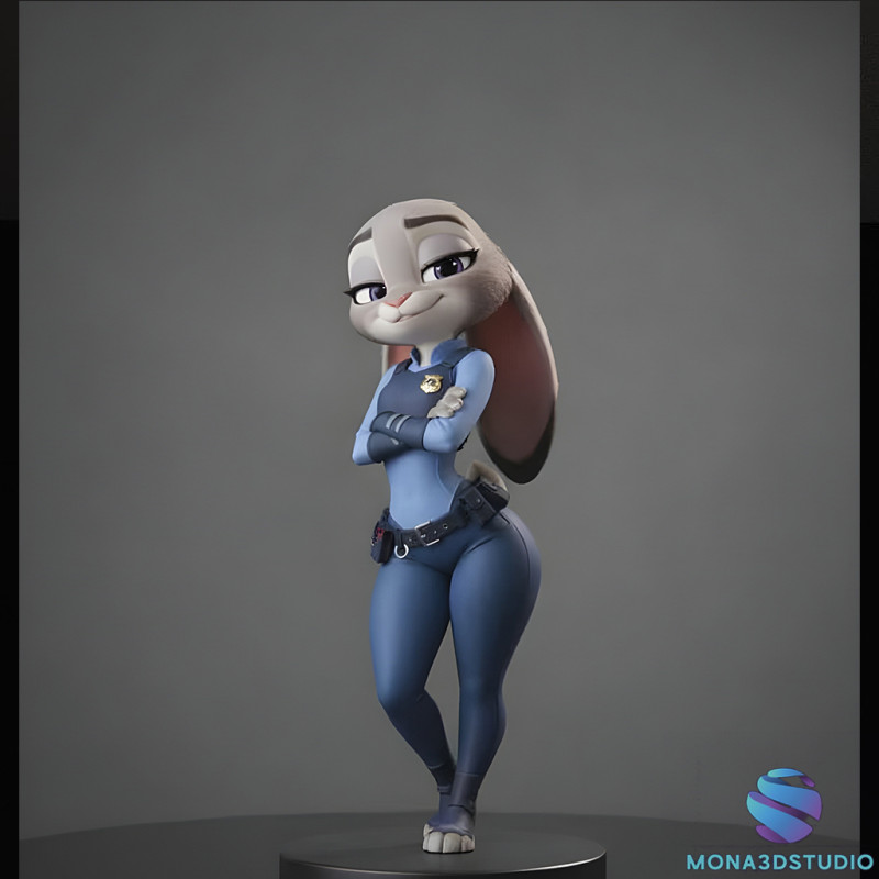 朱迪·霍普斯《疯狂动物城》 3D 打印模型 .c4d .max .obj .3ds .fbx .stl .blend