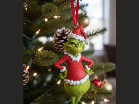 The Grinch Christmas Ornament - 3D Printable Decoration 3D Print Model