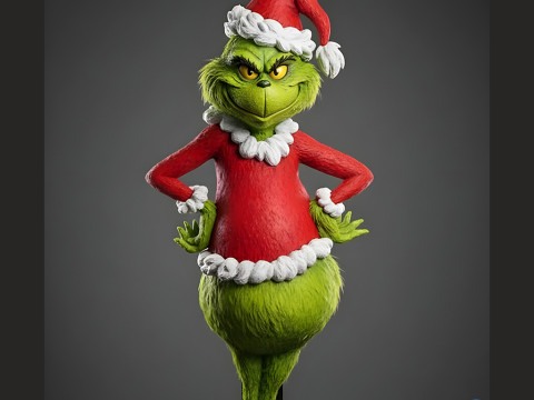 The Grinch Christmas Ornament - 3D Printable Decoration 3D Print Model