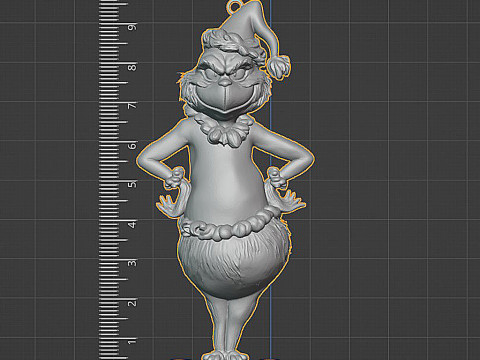 The Grinch Christmas Ornament - 3D Printable Decoration 3D Print Model