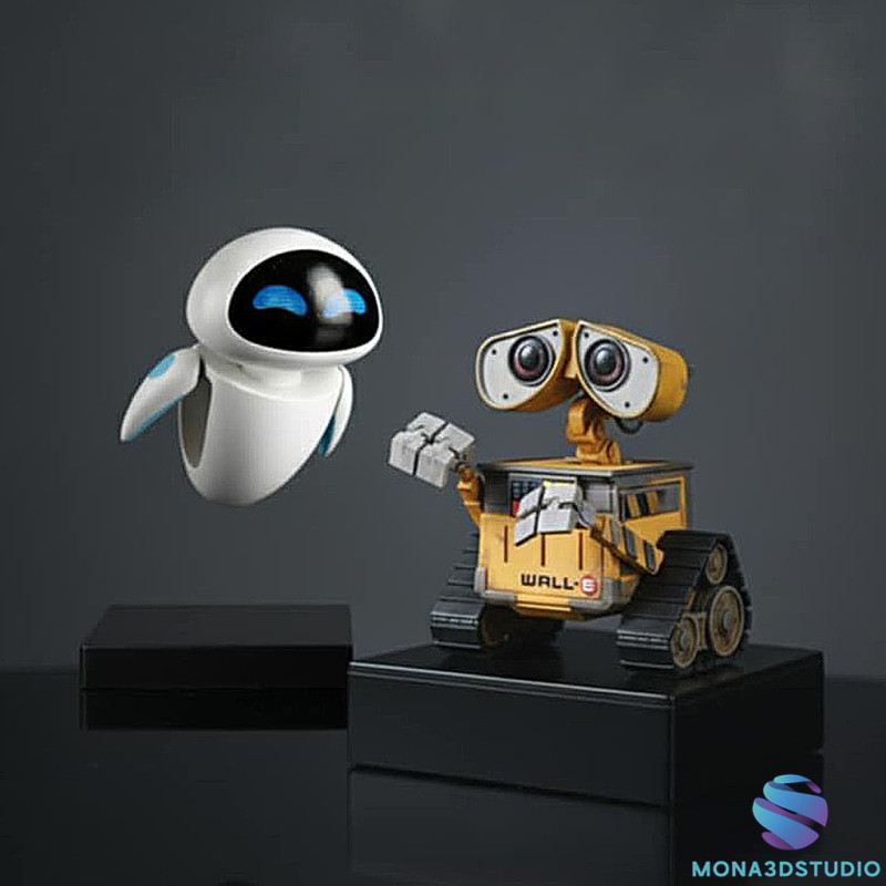 WALL-E ve EVE STL Modelleri 3D Baskı Modeli .c4d .max .obj .3ds .fbx .stl .blend 