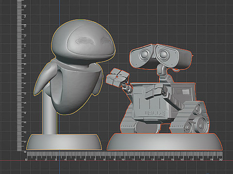 WALL-E ve EVE STL Modelleri 3D Baskı Modeli