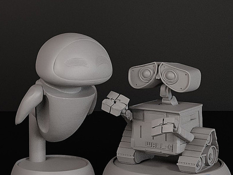 WALL-E ve EVE STL Modelleri 3D Baskı Modeli