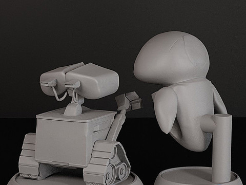 WALL-E ve EVE STL Modelleri 3D Baskı Modeli
