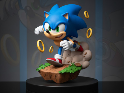 Diorama stampabile di Sonic The Hedgehog Modello di stampa 3D