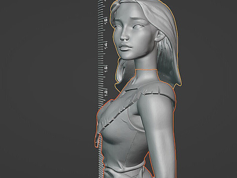 Pocahontas 3D Yazdırılabilir Model - Çok Parçalı Montaj Kiti Taban Ayakları Gövde Kafası 3D Baskı Modeli