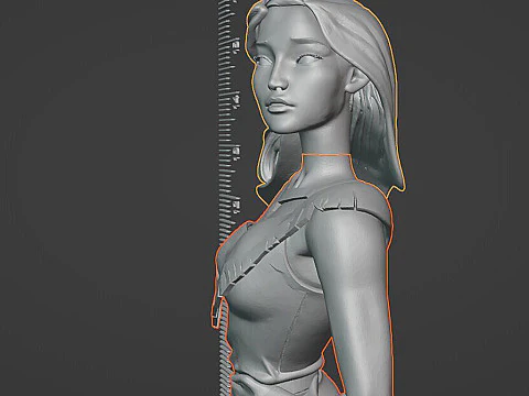 Pocahontas 3D Printable Model - Multi-Part Assembly Kit Base Legs Torso Head 3D Print Model