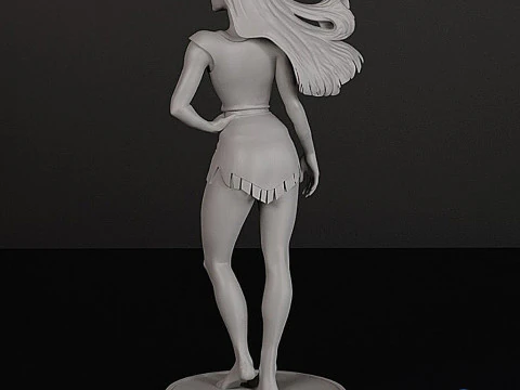 Pocahontas 3D Printable Model - Multi-Part Assembly Kit Base Legs Torso Head 3D Print Model