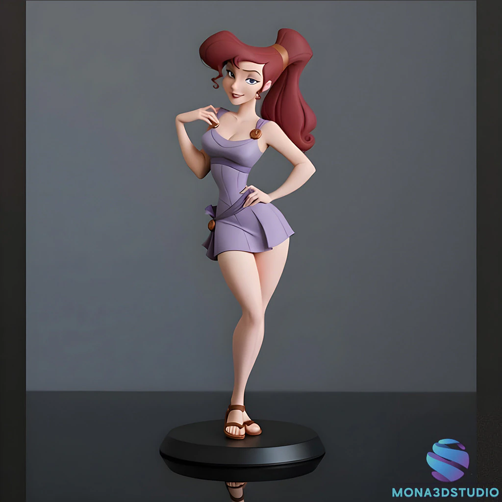 Megara Meg from Hercules - Multi-Part 3D Printable Model 3D Print Model .c4d .max .obj .3ds .fbx .stl .blend 