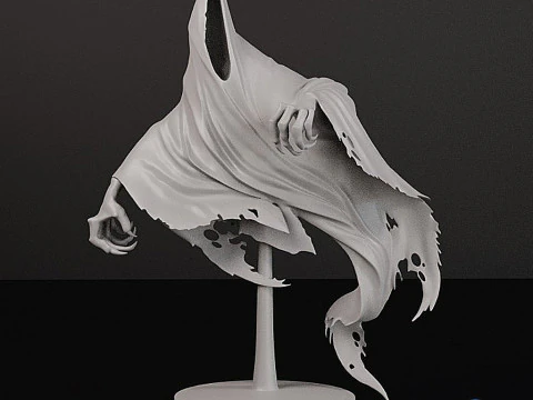 Azkaban Dementor 3D STL Model - Harry Potter Single Figure Statue 3D Print Model