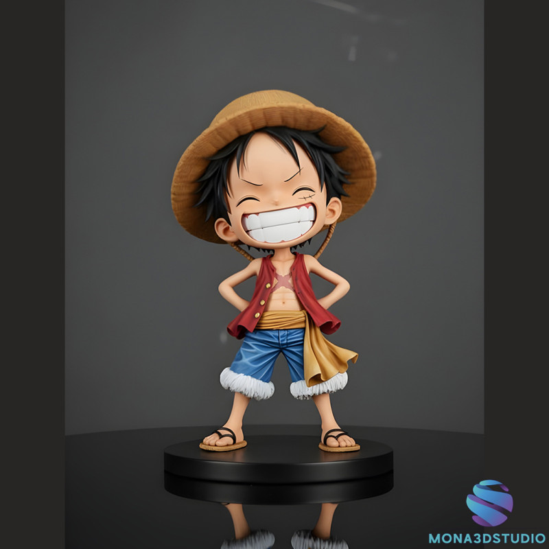 Luffy Chibi STL - Modelo de impresión de resina 3D Modelo de impresión 3D .c4d .max .obj .3ds .fbx .stl .blend 