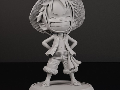 Luffy Chibi STL - Modelo de impresión de resina 3D Modelo de impresión 3D