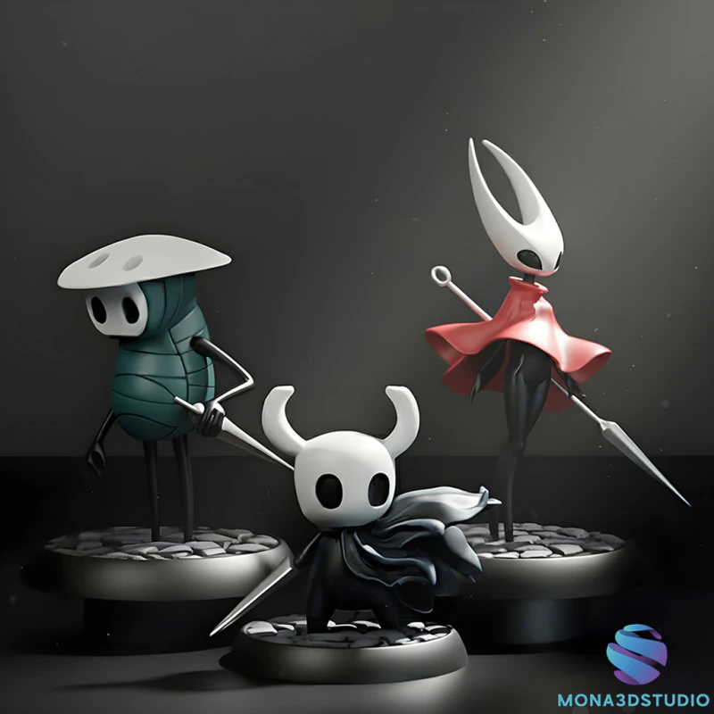 Hollow Knight STL Conjunto Caballeros de Hallownest Modelo de impresión 3D .c4d .max .obj .3ds .fbx .stl .blend 