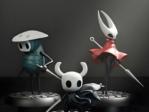 Hollow Knight STL Set Ksatria Hallownest Model Cetak 3D
