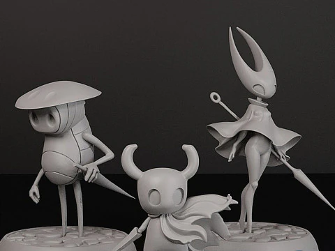 Hollow Knight STL Conjunto Caballeros de Hallownest Modelo de impresión 3D