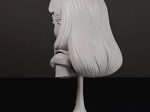 Alice in Wonderland STL Bust 3D Print Model