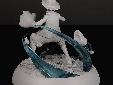 STL Diorama Monkey D Luffy - Gear Pertempuran Kedua 18 Bagian Model Cetak 3D