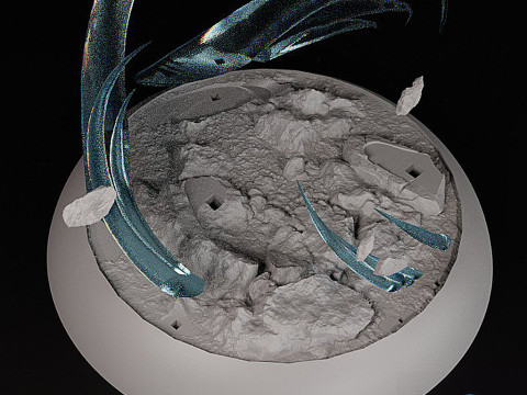 STL Diorama Monkey D Luffy - Gear Pertempuran Kedua 18 Bagian Model Cetak 3D