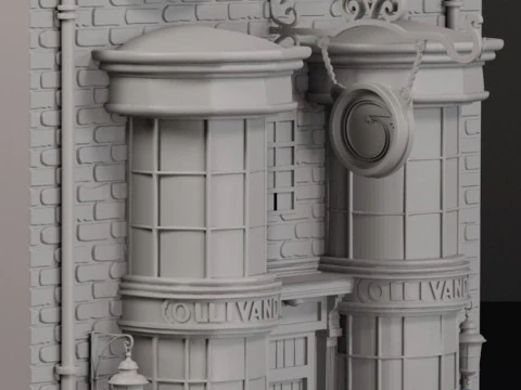 Magic Wand Shop Bookend Split 3D Print Model