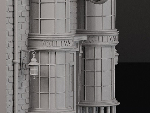 जादू की छड़ी की दुकान बुकएंड स्प्लिट 3D प्रिंट मॉडल