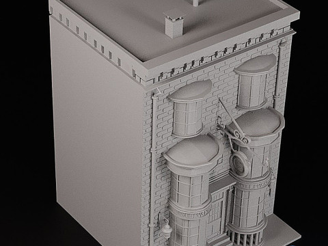 जादू की छड़ी की दुकान बुकएंड स्प्लिट 3D प्रिंट मॉडल