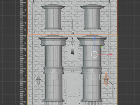 जादू की छड़ी की दुकान बुकएंड स्प्लिट 3D प्रिंट मॉडल