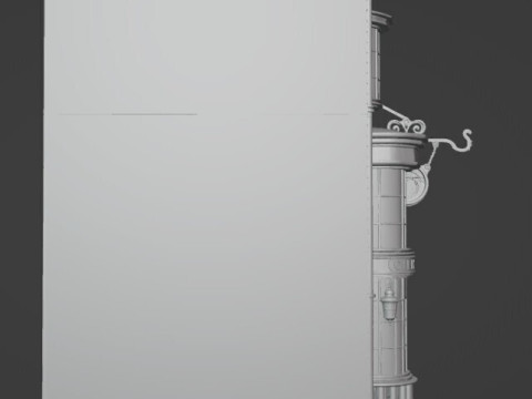 जादू की छड़ी की दुकान बुकएंड स्प्लिट 3D प्रिंट मॉडल