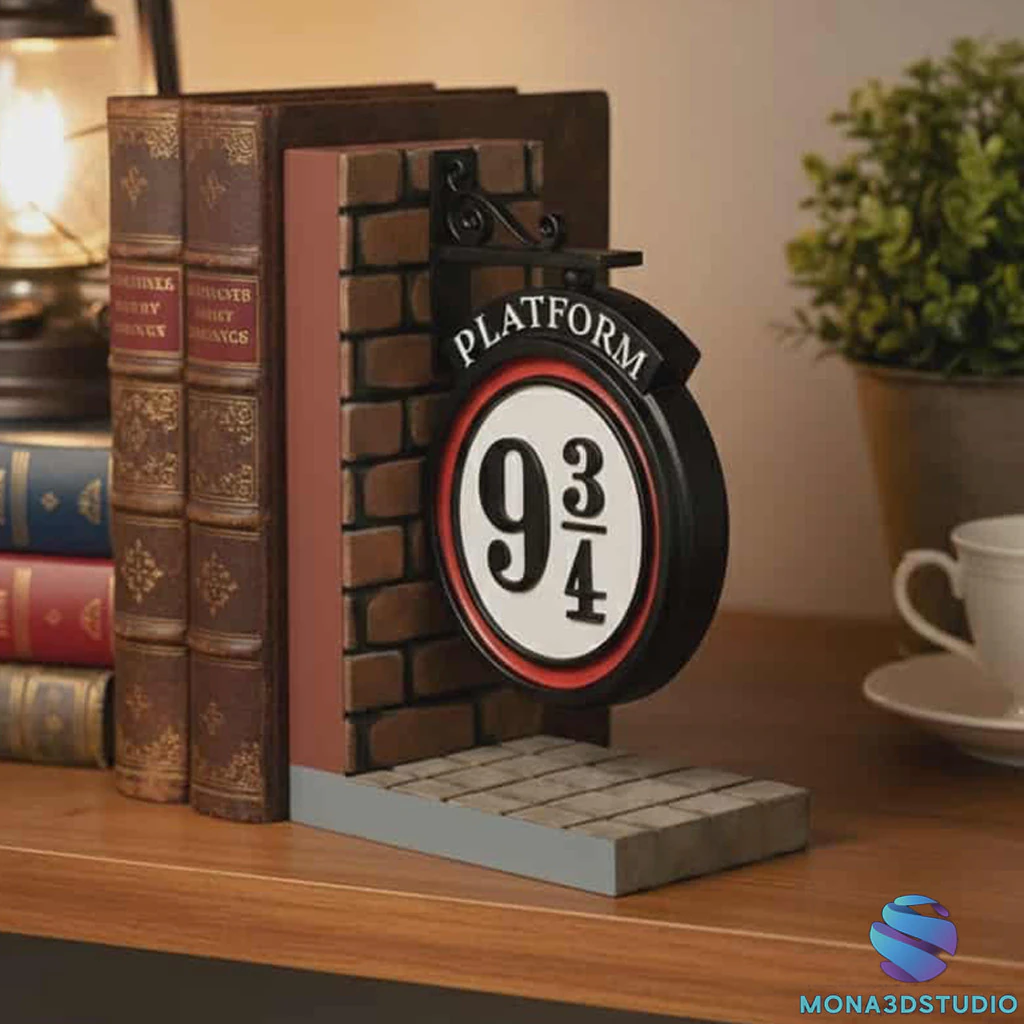 Platform 9 Bookend 3D Print Model 3D Print Model .c4d .max .obj .3ds .fbx .stl .blend 