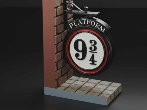 Platform 9 Bookend 3D Print Model 3D Print Model