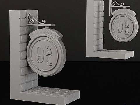 Platform 9 Bookend 3D Print Model 3D Print Model