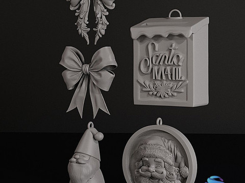 3D-набор елочных украшений 3D Принт Модель